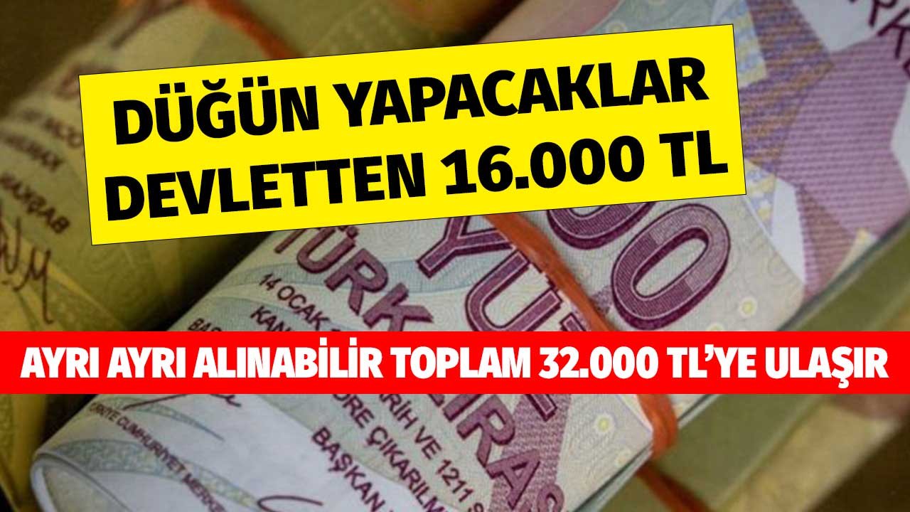 16.000 liralık düğün desteği! Evlenecek gençler tek tek alma hakkınız da var