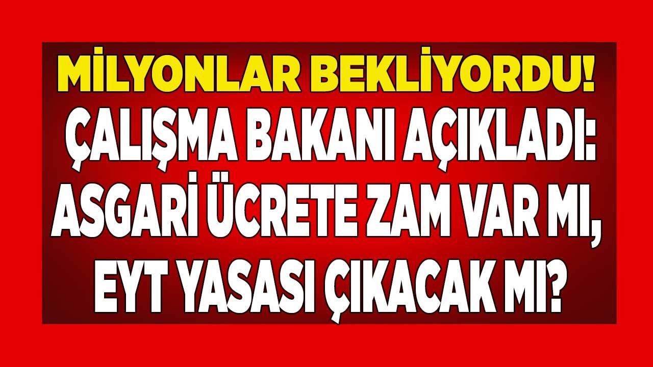 Bakan Bilgin'den Canlı Yayında Asgari Ücret, EYT ve 3600 Ek Gösterge Açıklaması Geldi!