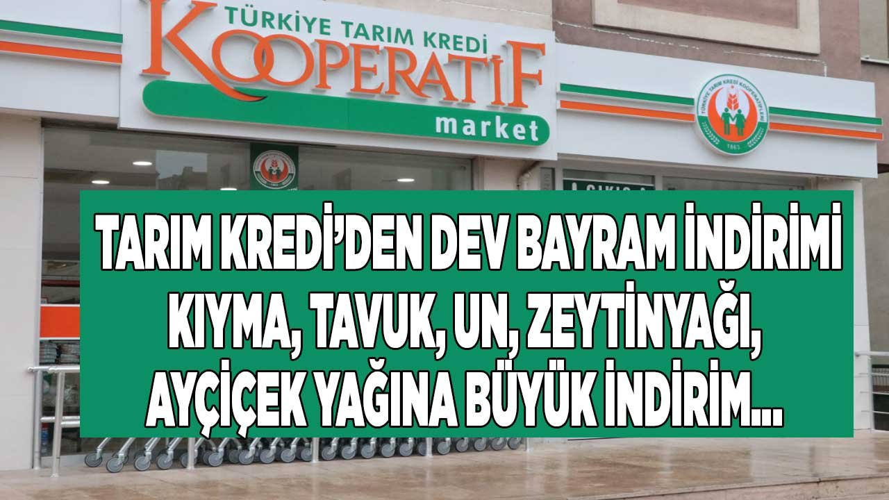 Tarım Kredi de Fiyatlara Bayram Geldi! Kıyma, Kuşbaşı Et, 5 KG Un, Ayçiçek Yağı, Zeytinyağı, Hepsi İndirimli, Hepsi Ucuz