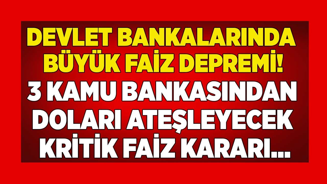 Devlet Bankalarından Doları Ateşleyecek Flaş Faiz İndirimi Kararı! 32 Günlük Vadeli Mevduat ve Kredi Faizleri Sil Baştan