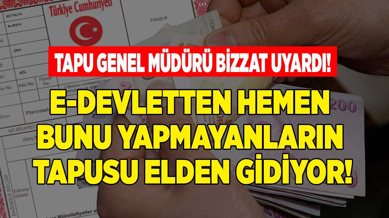 E-Devlet Üzerinden Hemen Yapmanız Gerekiyor, Tapu SMS Kaydı Yaptırmayanların Tapusu Ellerinden Gidiyor!