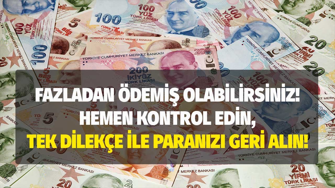 Vergi ödemesi yapanlar dikkat! Fazladan ödediyseniz bir dilekçe yazarak paranızı geri alabilirsiniz!