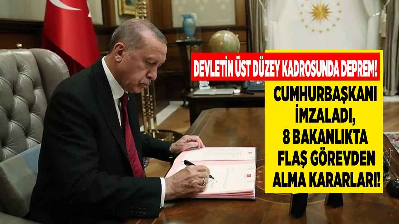 Devletin Üst Düzey Kadrosunda Deprem! 8 Bakanlıkta Cumhurbaşkanı Erdoğan'dan Flaş Görevden Alma ve Atama Kararları