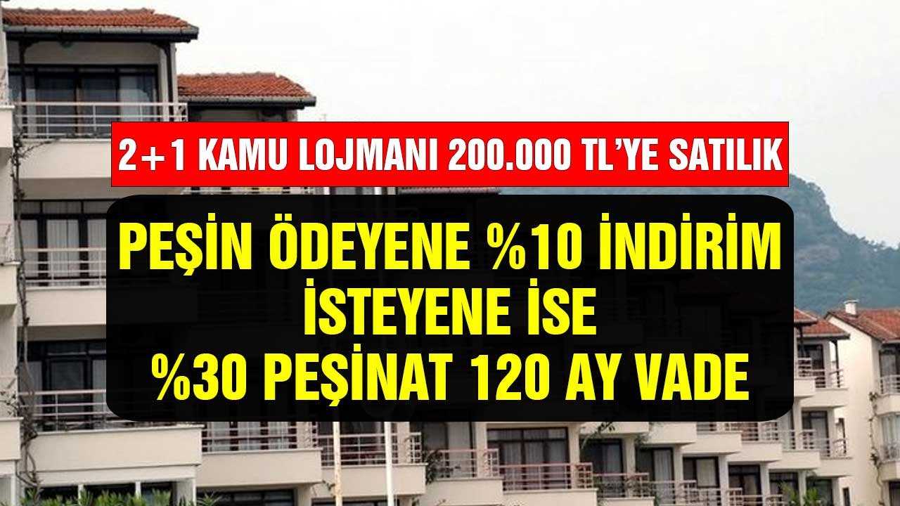 Peşin ödemede yüzde 10 indirimle satılık kamu konutu! Yüzde 30 peşinat 120 ay taksit imkanı da var