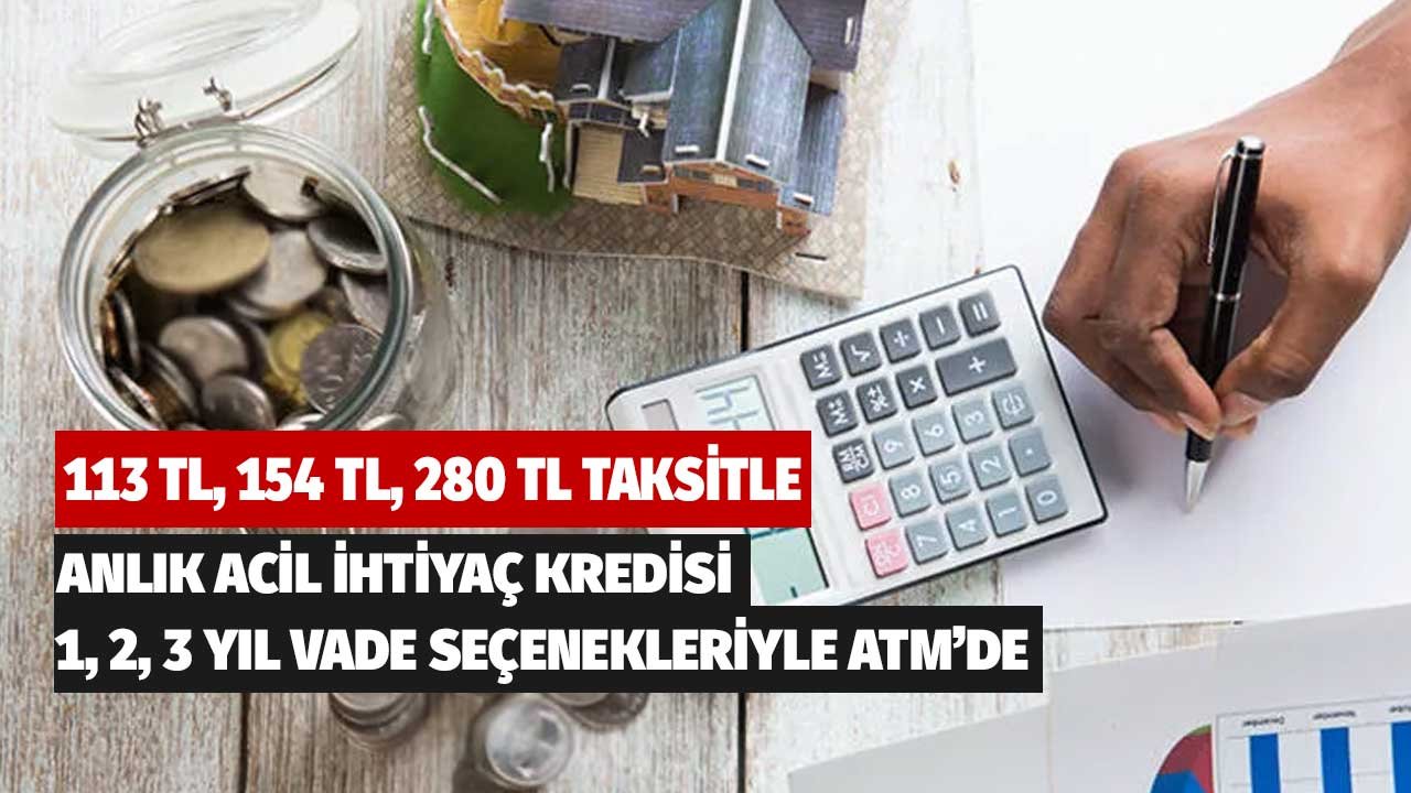 Acil alışverişlere mini düşük faizli ihtiyaç kredisi! 113, 154, 280 lira taksitle 1, 2, 3 yıl ödemeli