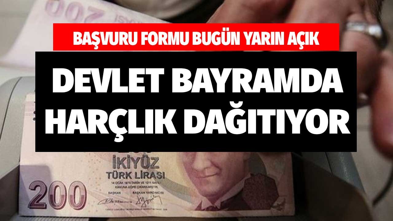 Başvuru formu bugün yarın açık! Devlet bayramda harçlık dağıtıyor