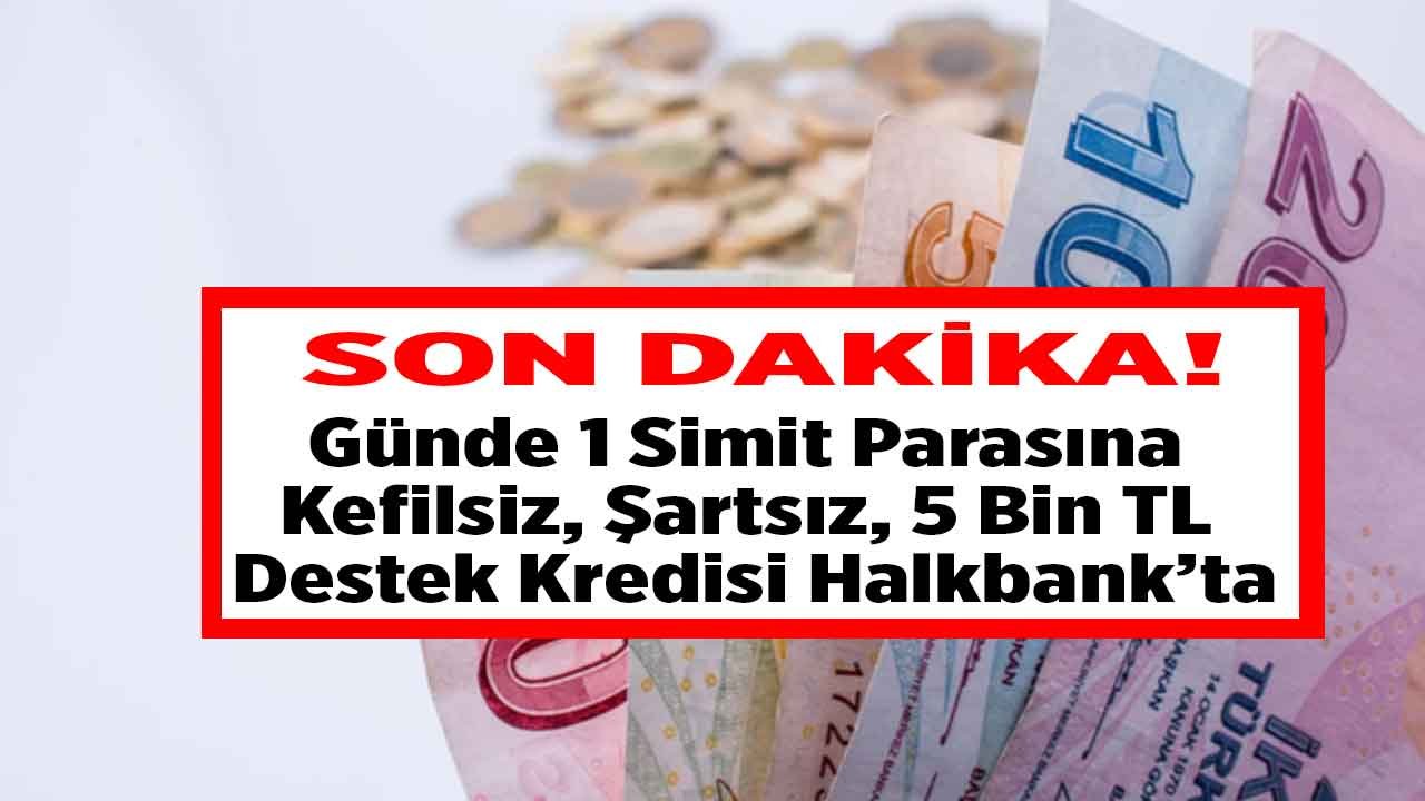 Günde 1 Simit Parasına İhtiyacı Olana 5.000 TL Kefilsiz, Şartsız Kredi Halkbank'ta!