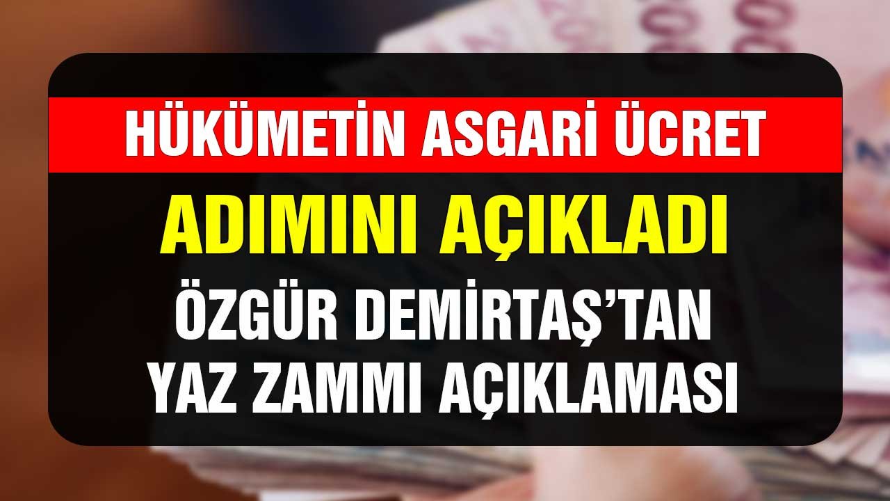 Hükümetin asgari ücret adımını açıkladı! Özgür Demirtaş'tan yaz zammı açıklaması