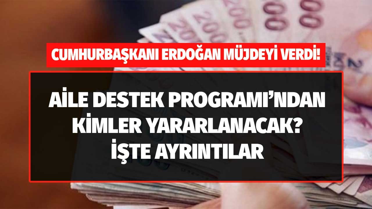 Aile destek programına kimler başvurabilir, kime ne kadar ödenecek? Cumhurbaşkanı açıkladı, işte başvuru şartları