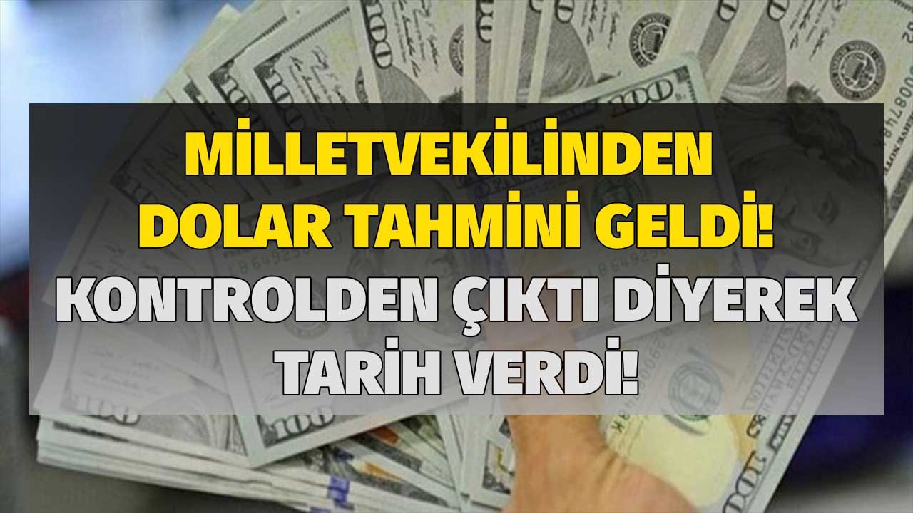 Milletvekili dolar raydan çıktı diyerek tarih verdi! Dolar kurunun nasıl düzeleceğini açıkladı