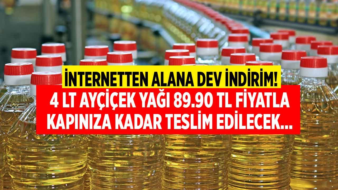 Kapıya Teslim Yağ Fiyatına Dev İndirim Fırsatı! İnternetten Alana 4 LT Ayçiçek Yağı 89.90 TL Fiyatla Satışta