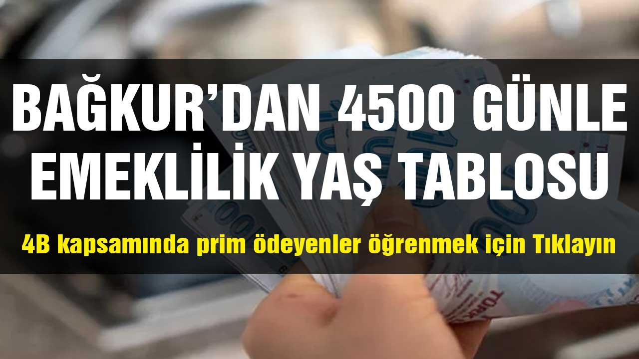 BağKur'dan 5400 günle emeklilik yaş tablosu! 4B kapsamında prim ödeyenler öğrenmek için..