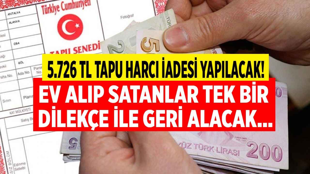 Tapu Harcı Ödeyenler Tek Dilekçe İle Geri Alacak! KDK Müjdeyi Verdi, Muafiyet İmkanıyla 5.726 TL Harç Parası İadesi