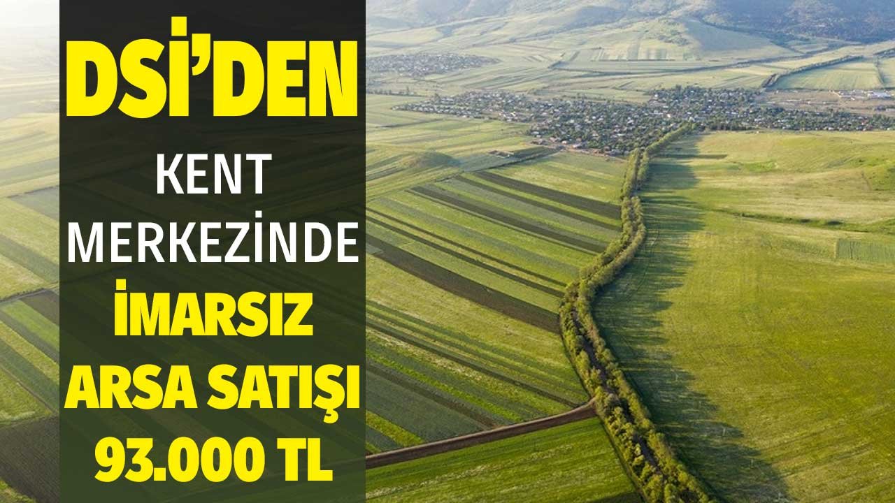 DSİ Genel Müdürlüğü imarsız arsa satışı yapıyor! 93.110 TL tahmini bedelle ihaleye çıkarılacak