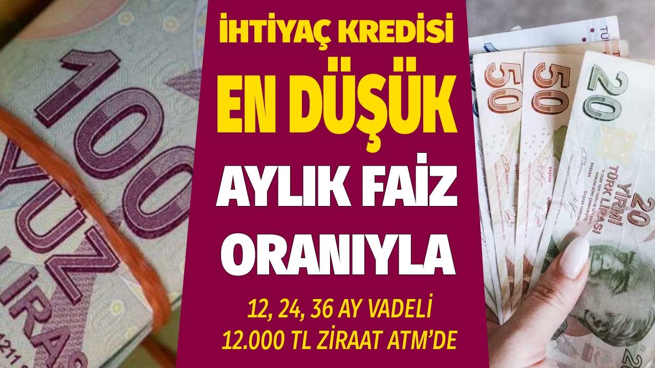 Ziraat Bankası'ndan 24 ay vadeli 12.000 lira kredi! Düşük faizli devlet bankası kredisi