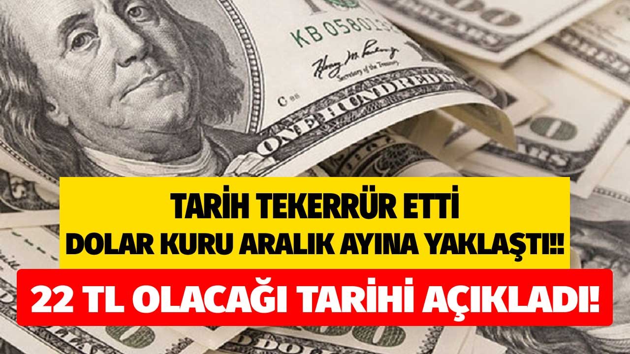 Dolar Aralık ayına u dönüşü yaptı! Ünlü ekonomistten hem tarih hem rakam vererek 22 TL kaçınılmaz yorumu!