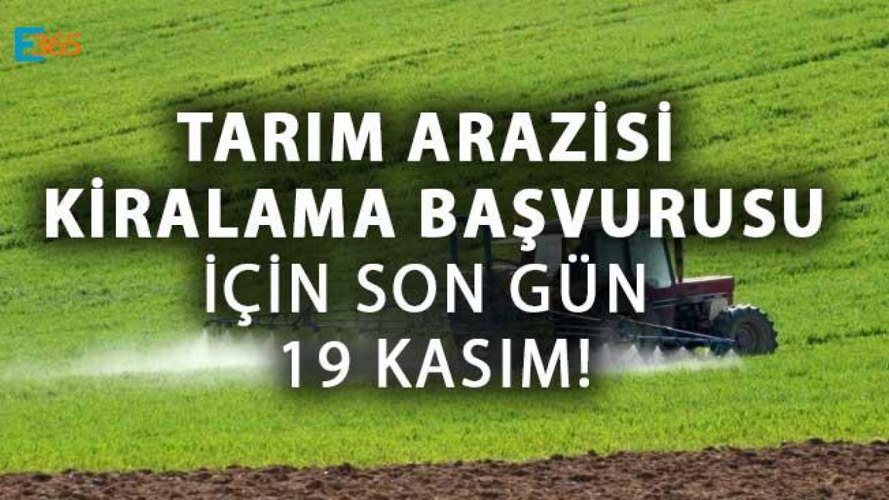 Hazine Arazisi Kiralama Başvuruları İçin Son Gün 19 Kasım!