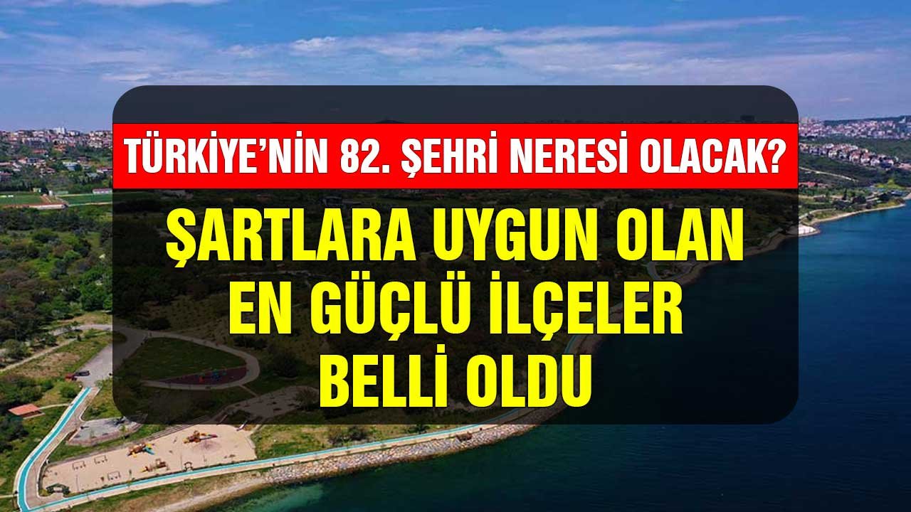 Türkiye'nin 82.şehri neresi olacak? Şartlara uygun il olmaya aday en güçlü ilçeler belli oldu