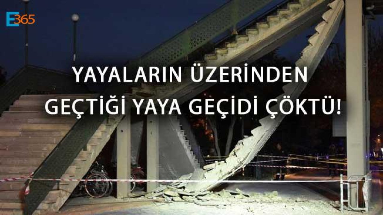 Son Dakika! Yayaların Üzerinden Geçtiği Yaya Geçidi Çöktü