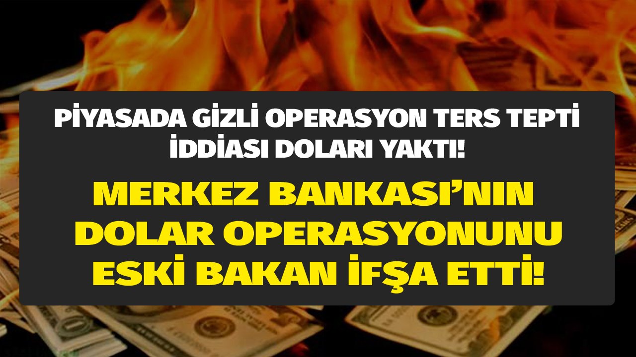 Merkez Bankası'nın dolar operasyonunu eski bakan afişe etti: 30 milyar dolar cayır cayır yandı iddiası! Dolar düşer mi?