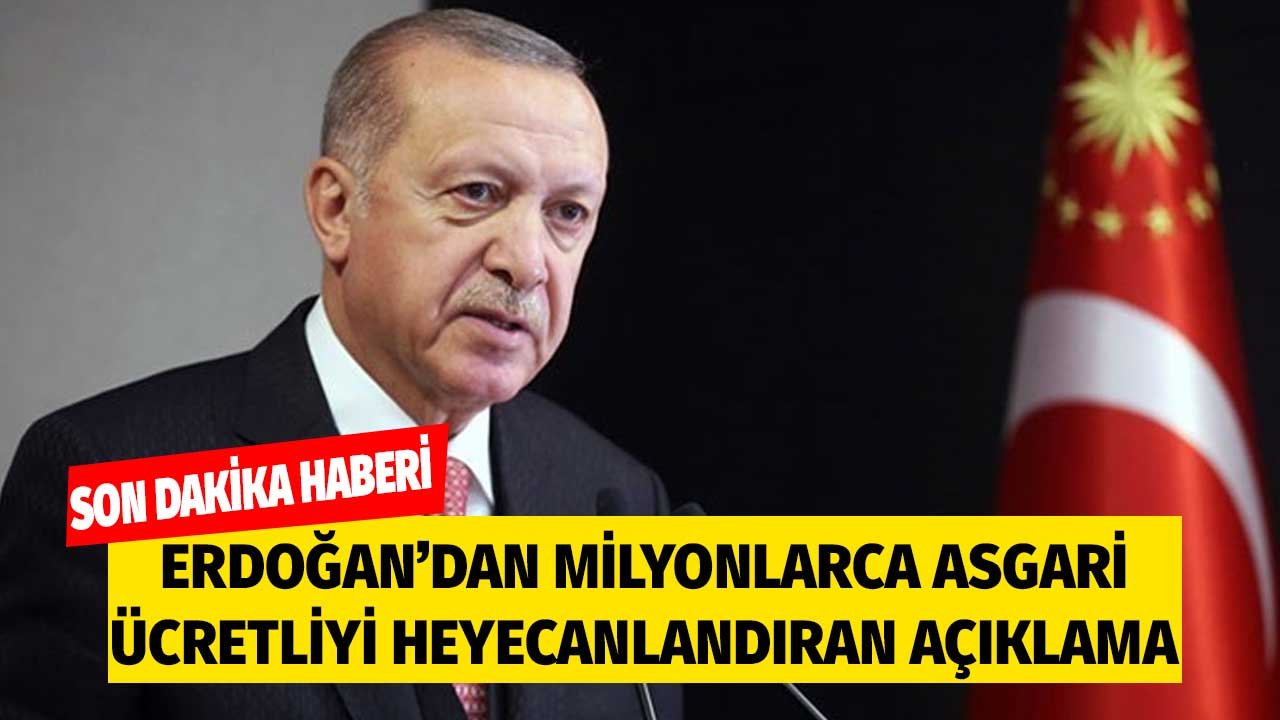 Milyonlarca asgari ücretliyi heyecanlandıran açıklama! Cumhurbaşkanı Erdoğan'dan yeni müjde duyurusu