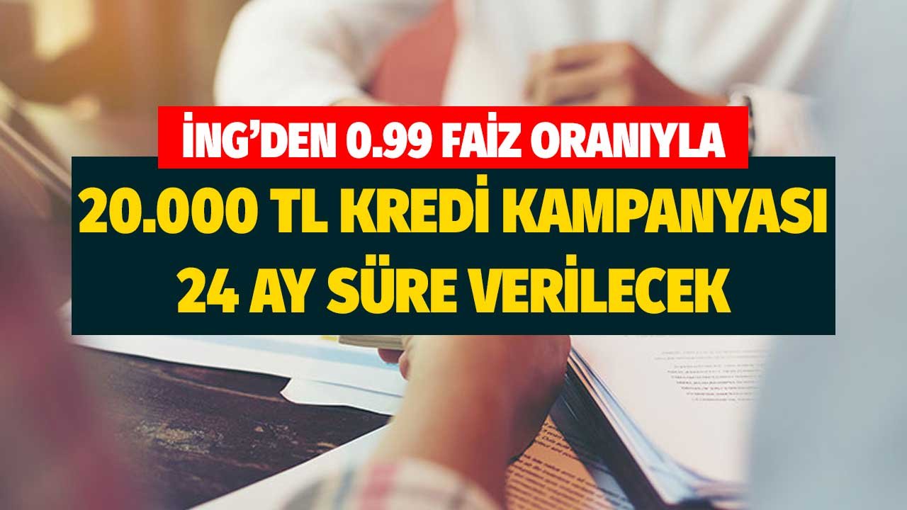 ING'den 0.99 faizle 20.000 TL kampanyası! 24 ay süre verilecek Dijital KOBİ Kredi kampanyası başladı