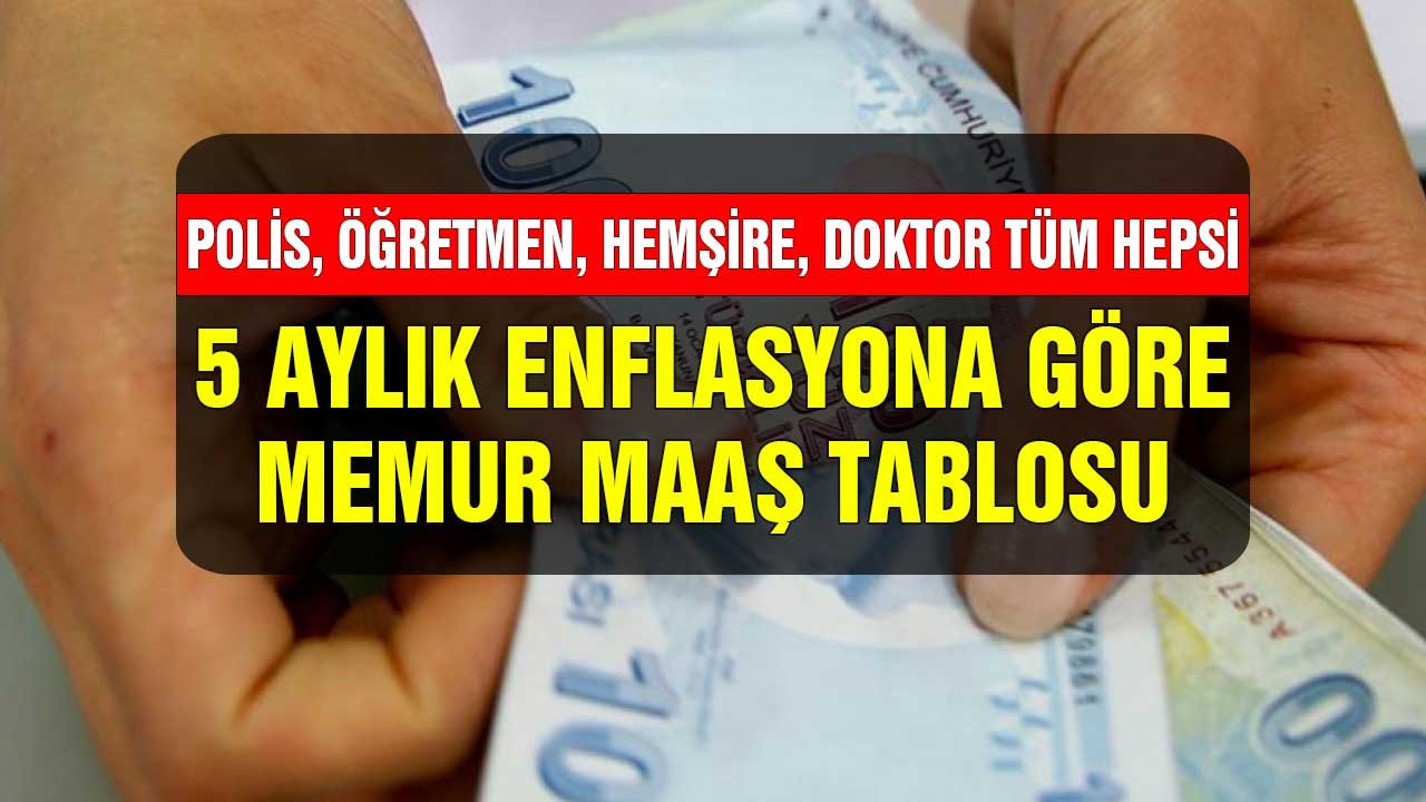 Polis, öğretmen, doktor, hemşire! TÜİK Haziran 2022 beş aylık enflasyon farkına göre memur maaş hesabı