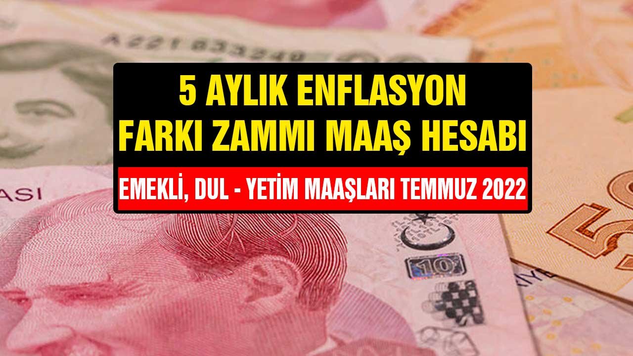 Ocak Şubat Mart Nisan Mayıs! 5 aylık enflasyon farkı zammı Dul Yetim Maaşı Emekli Yaşlılık Aylığı hesaplaması