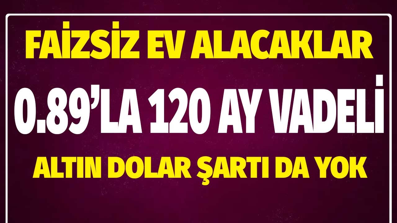 0.89'la ister 100 bin lira ister 300 bin lira! Faizsiz verilecek altın dolar şartı yok