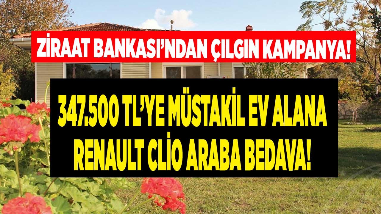 Ziraat Bankası'ndan Patron Çıldırdı İndirimi: 347.500 TL'ye Bahçeli Müstakil Ev Alana Bankadan 2. El Araba Bedava!