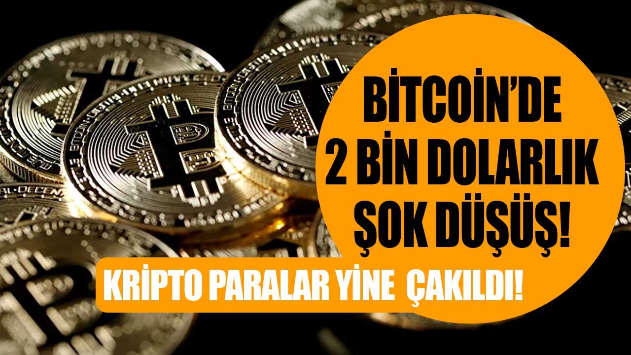 Bictoin'de 2 Bin Dolarlık Şok Düşüş! Kripto Para Piyasaları Yine Çakıldı