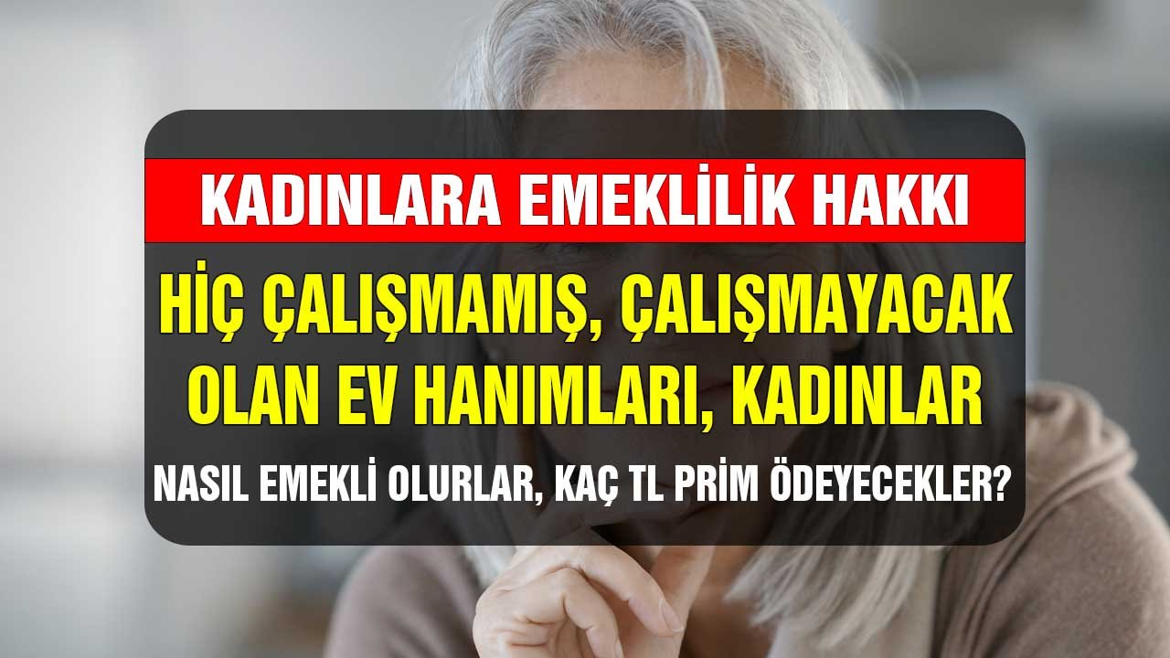 Hiç çalışmamış, çalışamayacak ev hanımları, kadınlar nasıl emekli olurlar? Ne kadar kaç TL prim ödeyecekler?