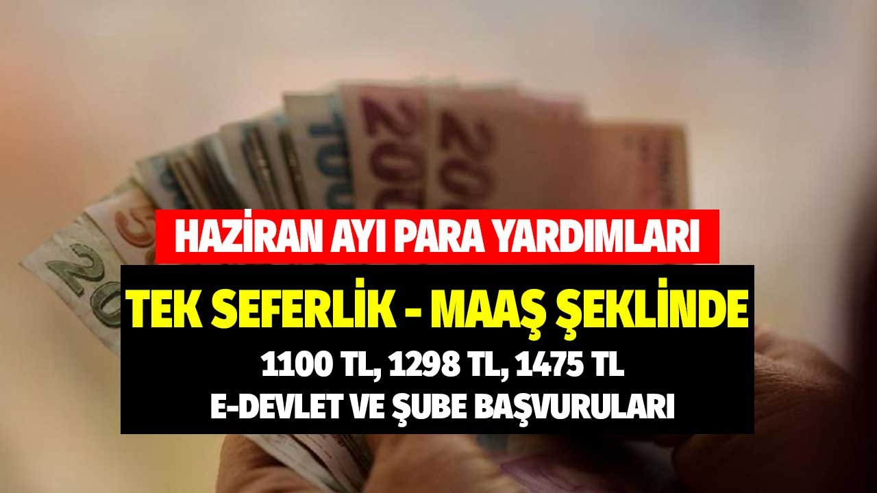 Haziran 2022'de başvuru yapılabilecek olan sosyal yardımlar, nakit para ödemeleri