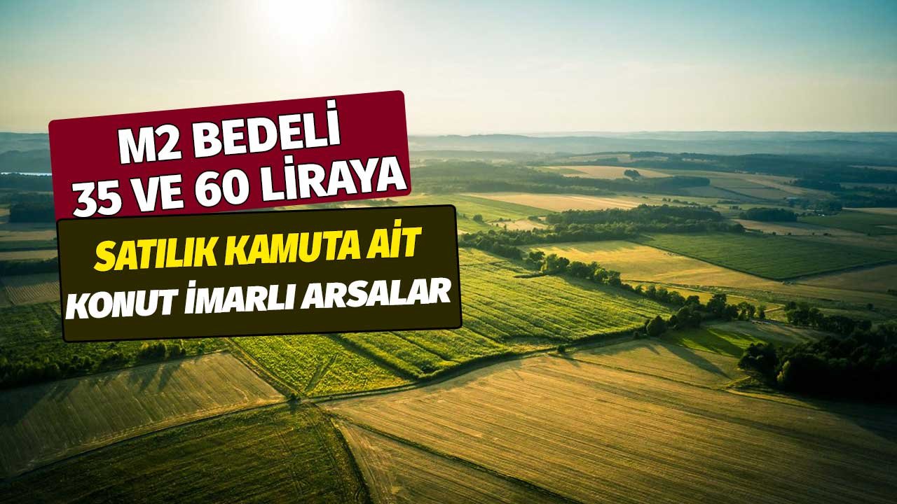 m2 bedeli 60 TL'den satılık konut imarlı kamuya ait arsalar