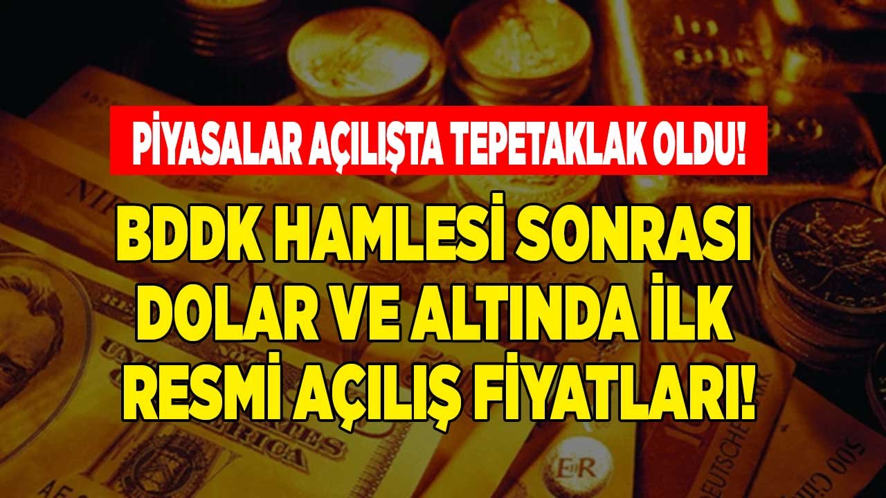 BDDK Hamlesi ile Panik Satışları Başladı, Dolar, Euro Kuru, Gram, Çeyrek Altın Fiyatları Açılışta Çakıldı!