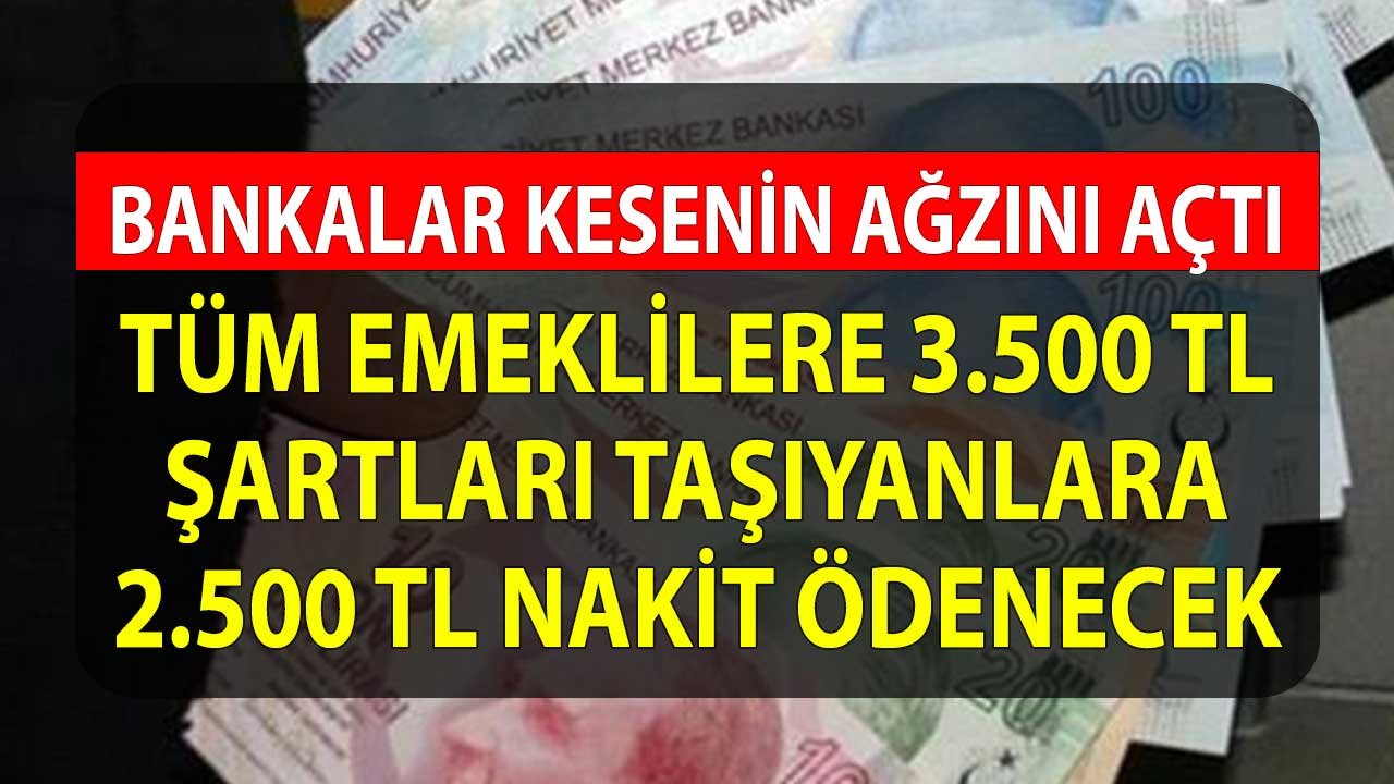 Bankalar Bayram Öncesi Kesenin Ağzını Açtı! Emeklilere Geri Ödemesiz 6 Bin TL Verilecek