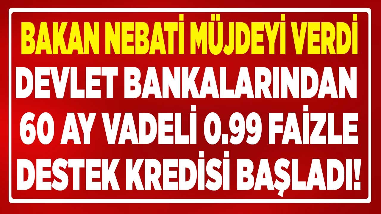 TL'nin Patronu Nebati Kredi Müjdesi Verdi: 60 Ay Vadeli 0.99 Faizle Destek Kredisi Başvurusu Başladı