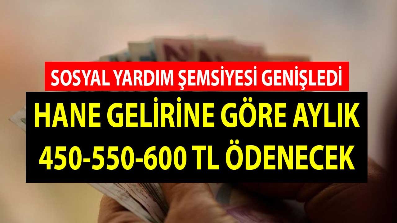 Devlet Sosyal Yardım Şemsiyesini Genişletti! 12 Ay Boyunca 450-550-600 TL Ödenecek