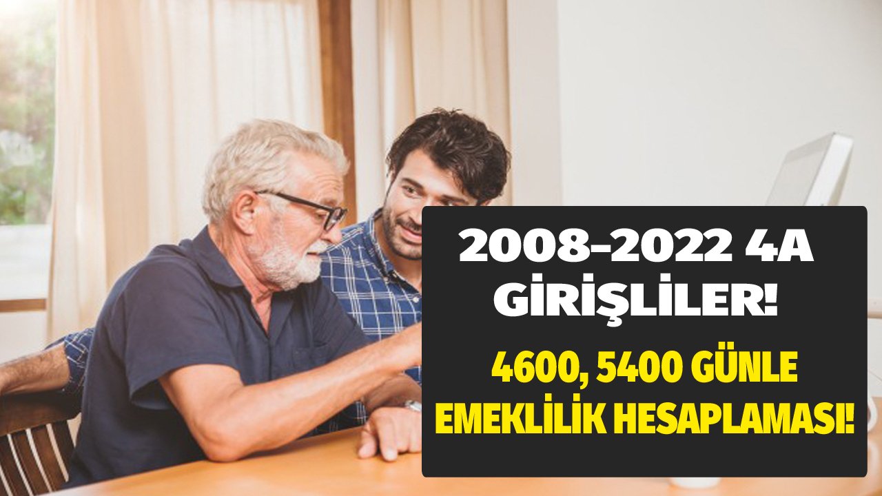 2008 - 2022 arası sigorta girişlilere 4600, 5400 prim günüyle emeklilik! 15 yıl şartı