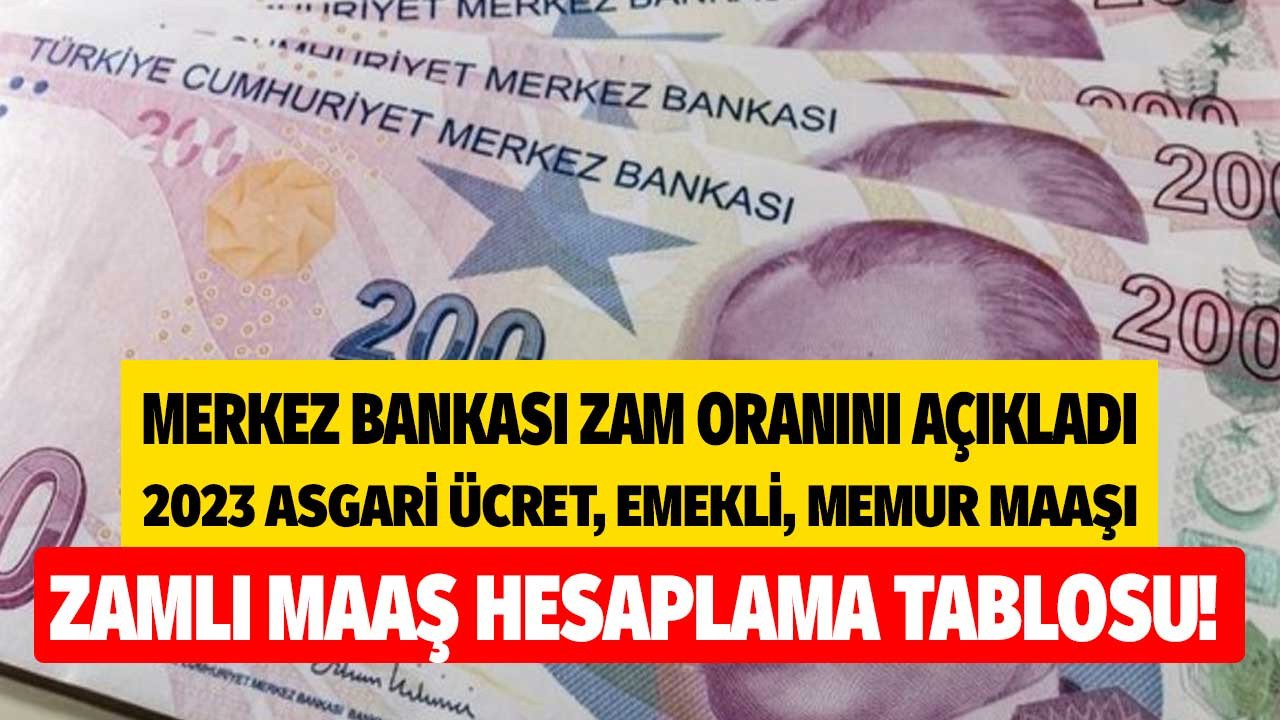 Merkez Bankası erken davrandı! Asgari ücret, emekli, memur maaş zammı 2023 zam oranı