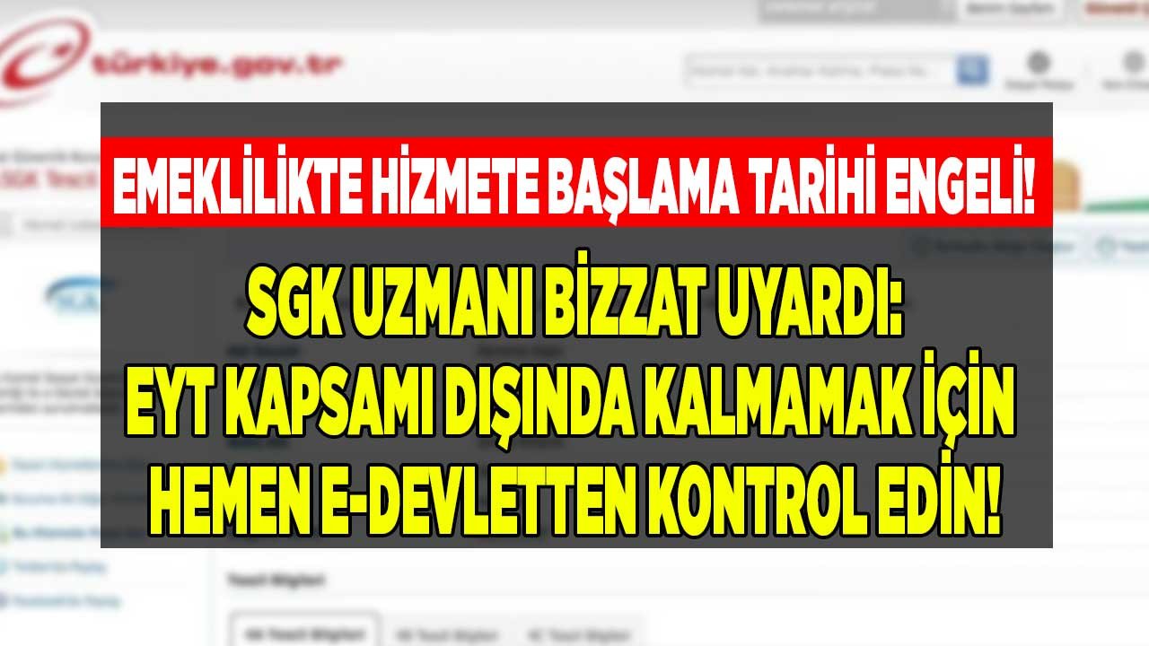 Emeklilikte hizmete başlama tarihi engeli! EYT kapsamı dışında kalmamak için ilk işe giriş tarihi staj, çıraklık sigortası olanlar ne yapmalı?