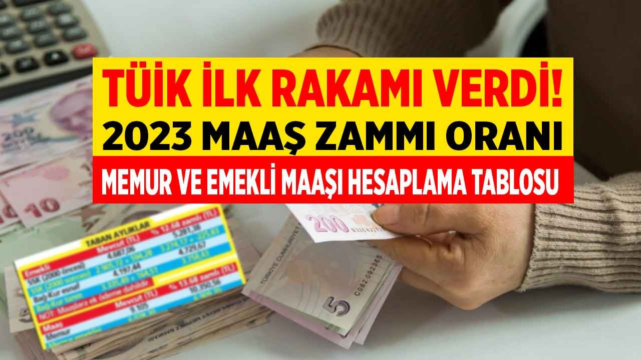 TÜİK ilk rakamı verdi! 2023 Ocak zammı sonrası enflasyon farkı ile en düşük zamlı emekli maaşı 6.900, memur maaşı 10.350 TL olacak