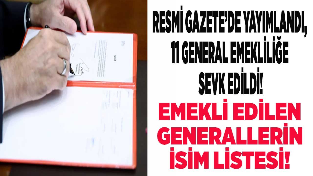 Emekli edilen Generaller Listesi 2022! Jandarma Genel Komutanlığı atama kararları Resmi Gazete'de yayımlandı