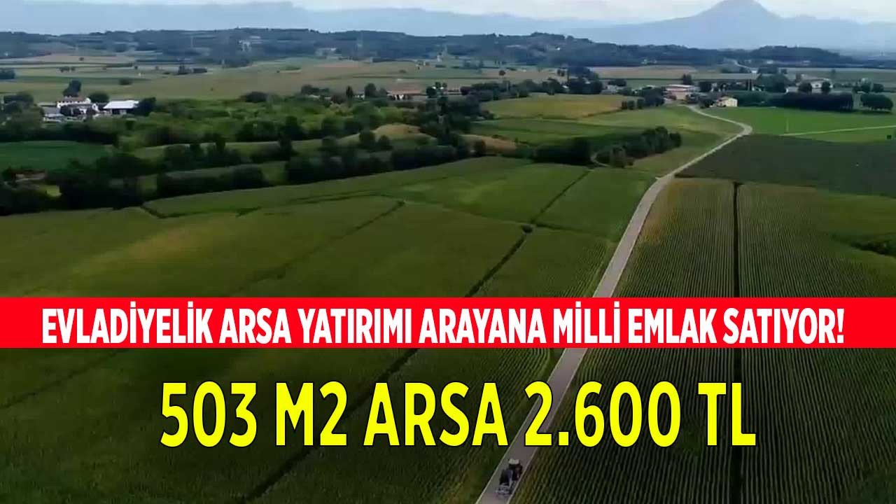 Evladiyelik arsa yatırımı yapmak isteyenlere Milli Emlak satılık hazine arazileri için indirim yaptı! 503 m2 arsa 2.600 TL