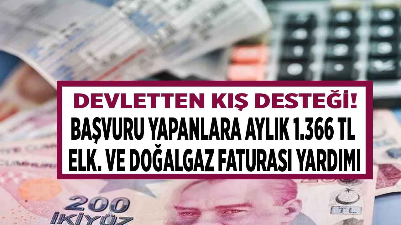 Kış gelmeden e-Devlet başvuru formu doldurana 1.366 TL fatura yardımı! Doğalgaz ve Elektrik faturası desteği PTT üzerinden her ay hibe para ödenecek