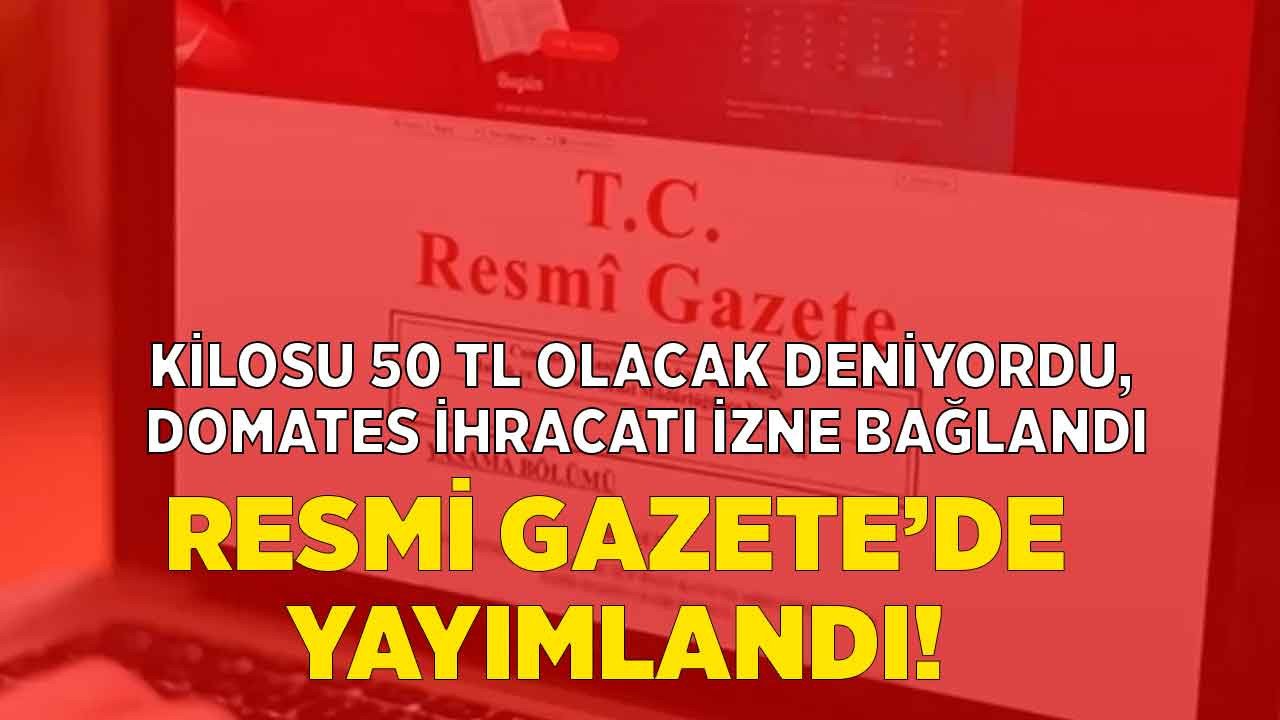 Bu kış kilosu 50 TL olacak deniyordu, domates ihracatı Resmi Gazete'de yayımlanarak izne bağlandı