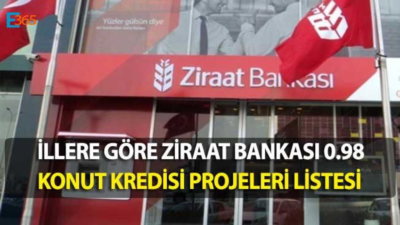 İllere Göre 0.98 Anlaşmalı Konut Projeleri Listesi