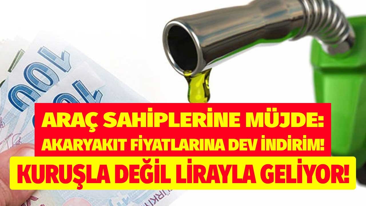 Kuruşla değil Lirayla geliyor akaryakıt fiyatlarına dev indirim açıklandı! İndirim sonrası benzin, motorin ve LPG otogaz litre fiyatı kaç TL olacak?