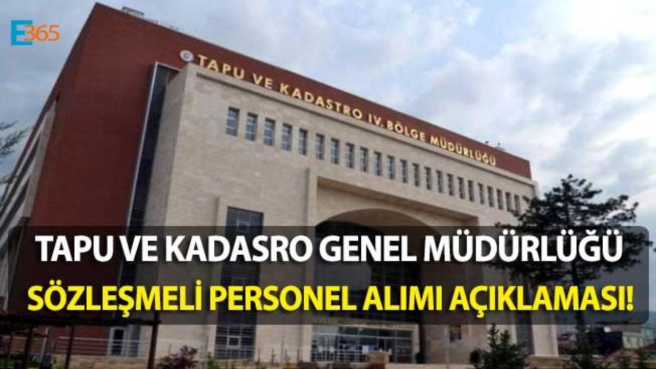 TKGM Personel Alımı İçin Duyuru Yayımladı!