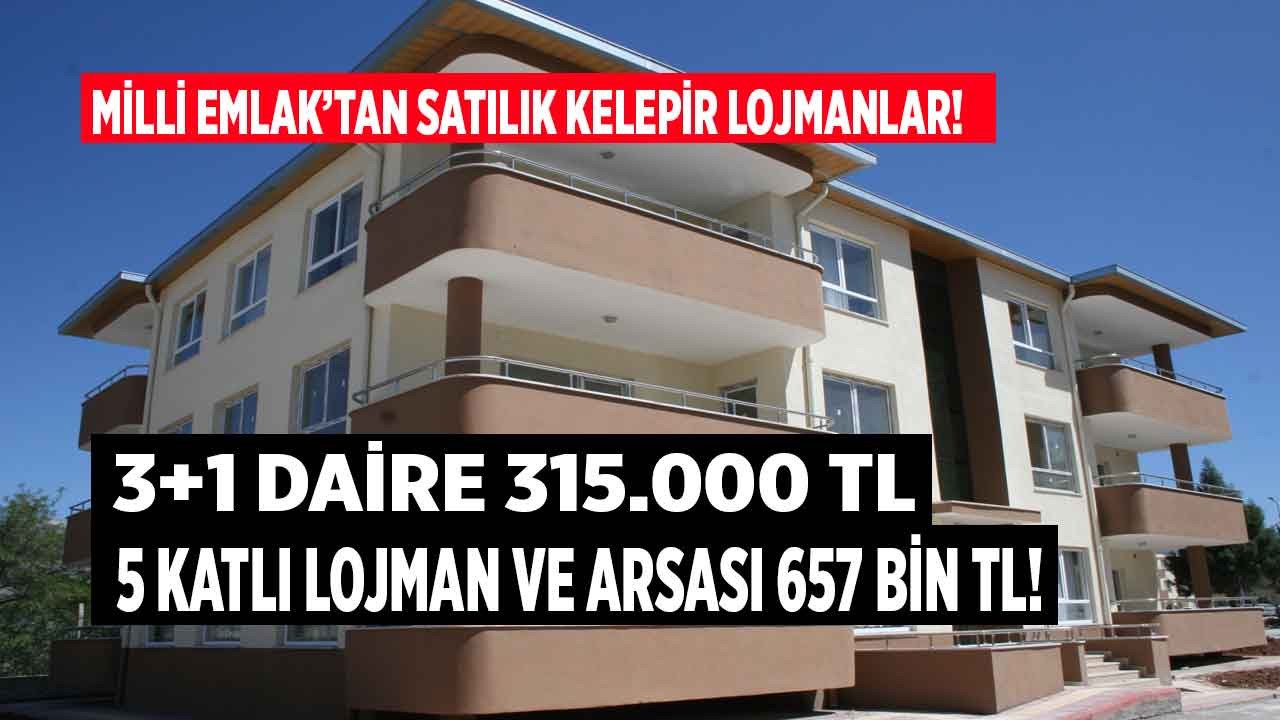 Eylül 2022 satılık kamu lojmanı ilanları! Milli Emlak lojmanları satıyor, 5 katlı lojman ve arsası 657 bin TL, 3+1 daire 315.000 lira